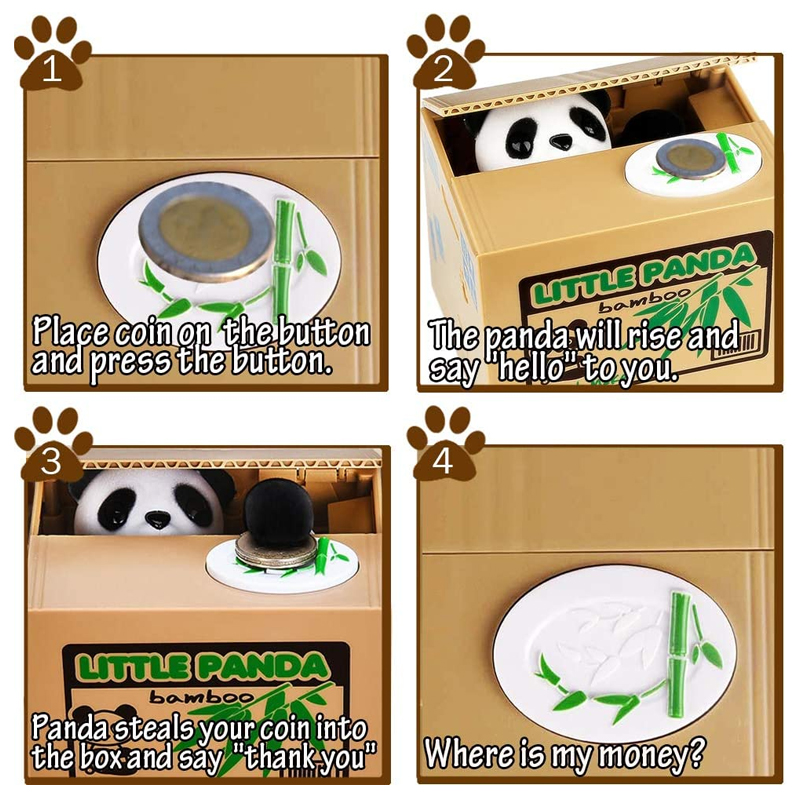 Cat Panda Stealing Coin Money  - огляд і ціна Coin Operated Kiddie Ride